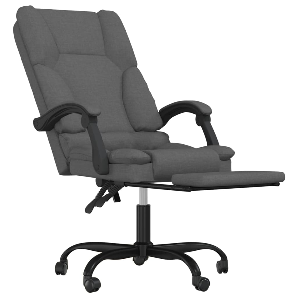 Fauteuil de massage inclinable de bureau Gris foncé Tissu - XIOS