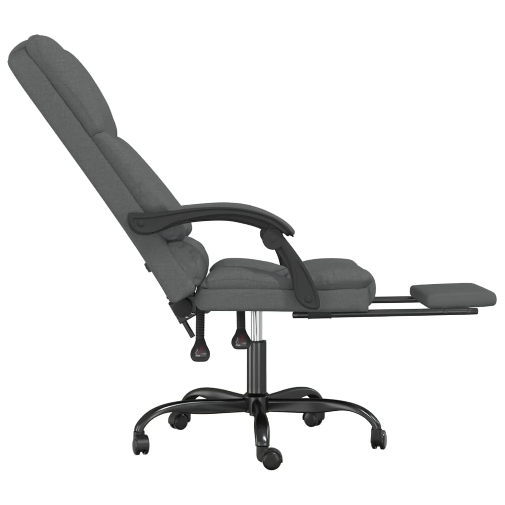 Fauteuil de massage inclinable de bureau Gris foncé Tissu - XIOS