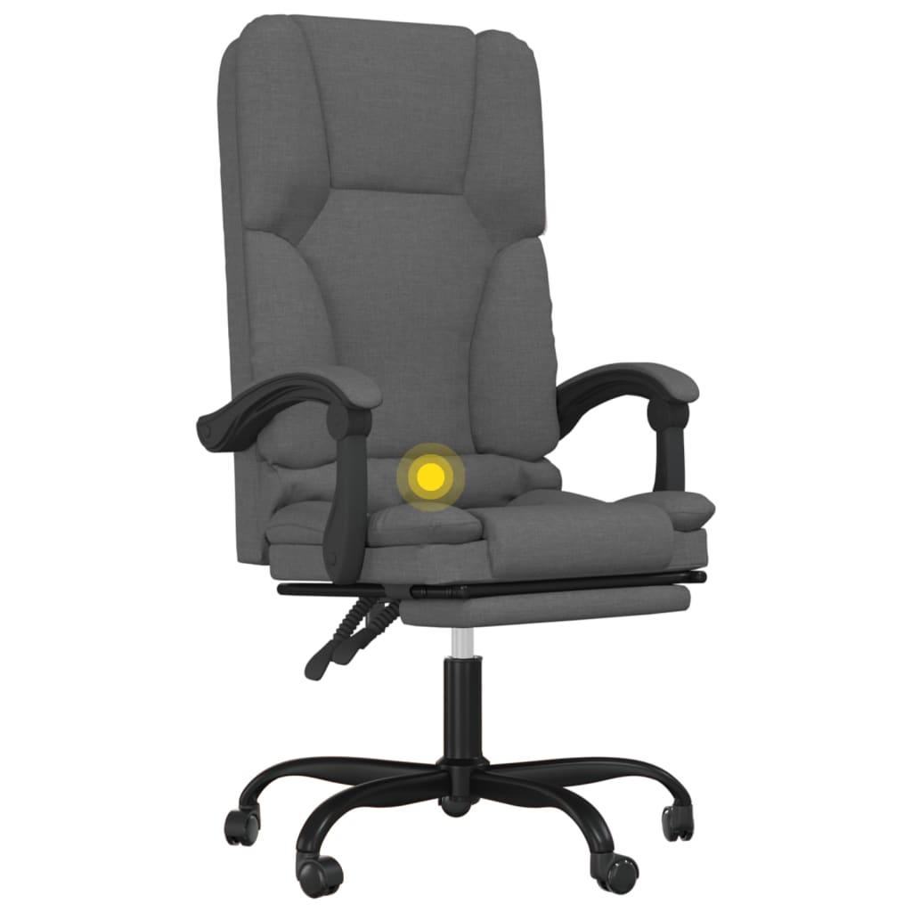 Fauteuil de massage inclinable de bureau Gris foncé Tissu - XIOS
