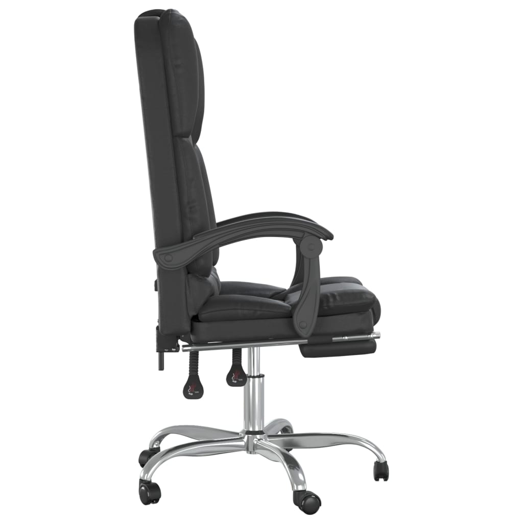 Fauteuil de massage inclinable de bureau Noir Similicuir - XIOS