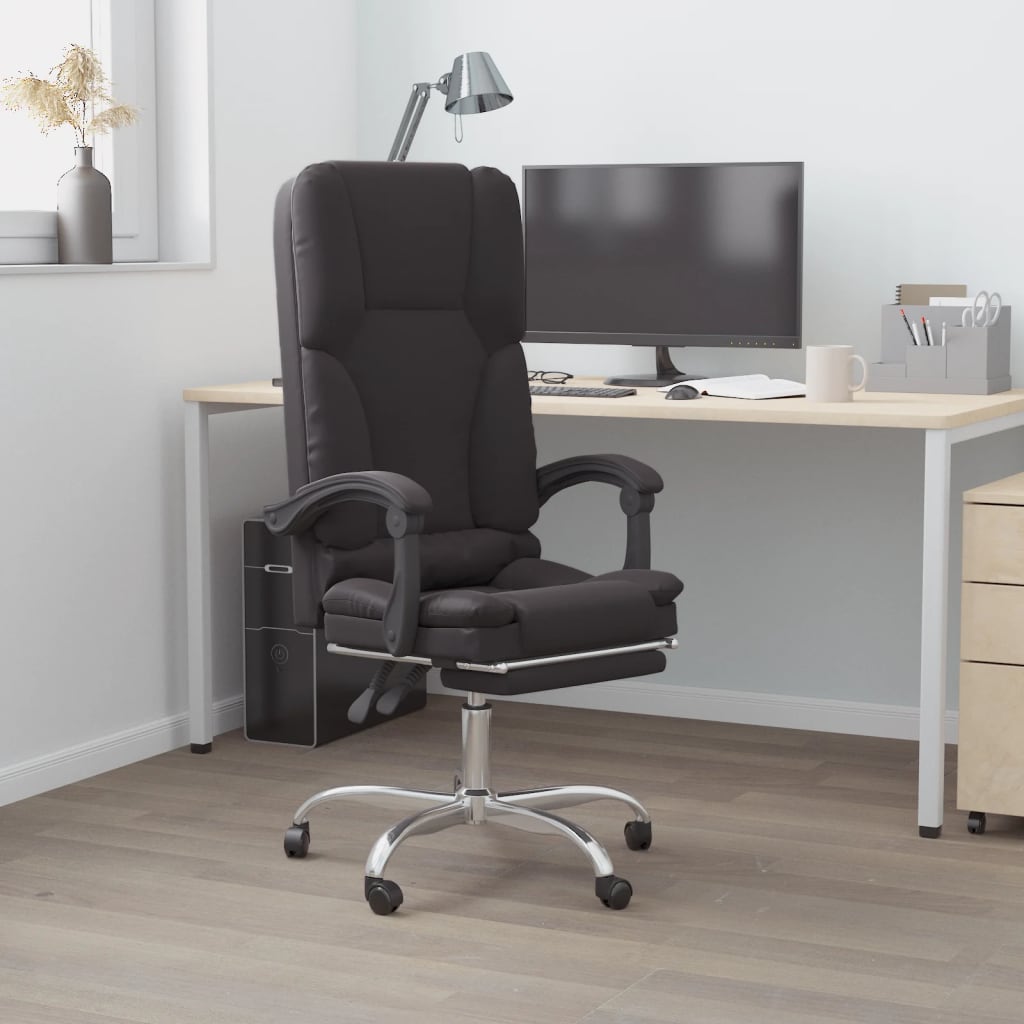 Fauteuil de massage inclinable de bureau Noir Similicuir - XIOS