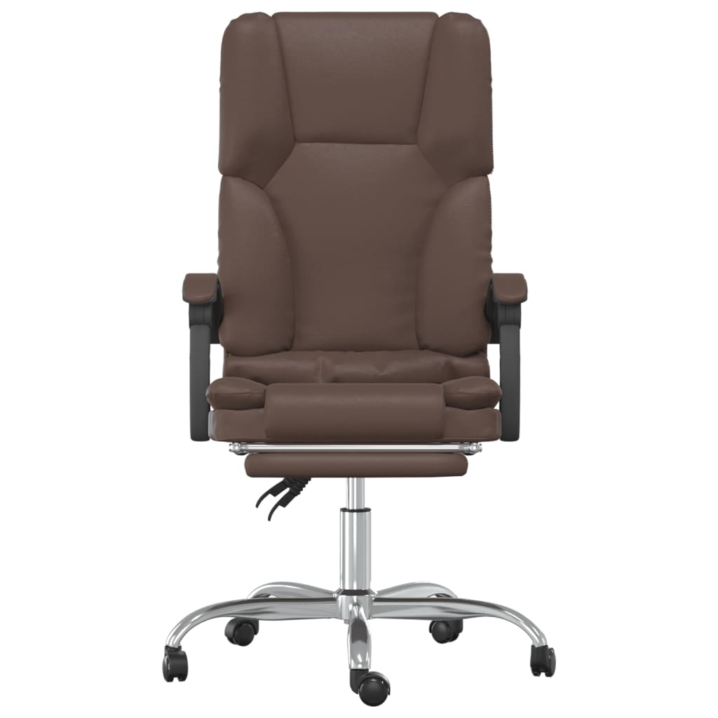 Fauteuil de massage inclinable de bureau Marron Similicuir - XIOS