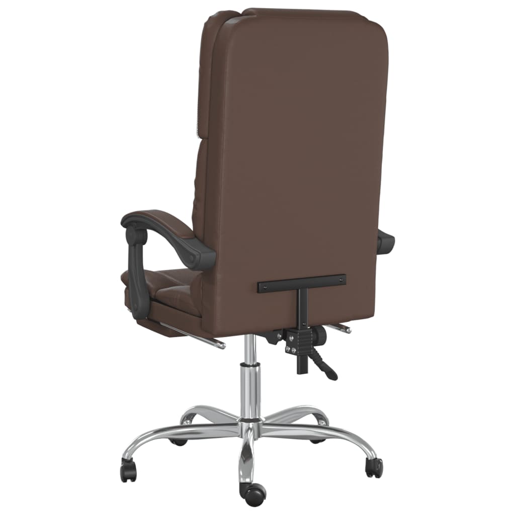 Fauteuil de massage inclinable de bureau Marron Similicuir - XIOS