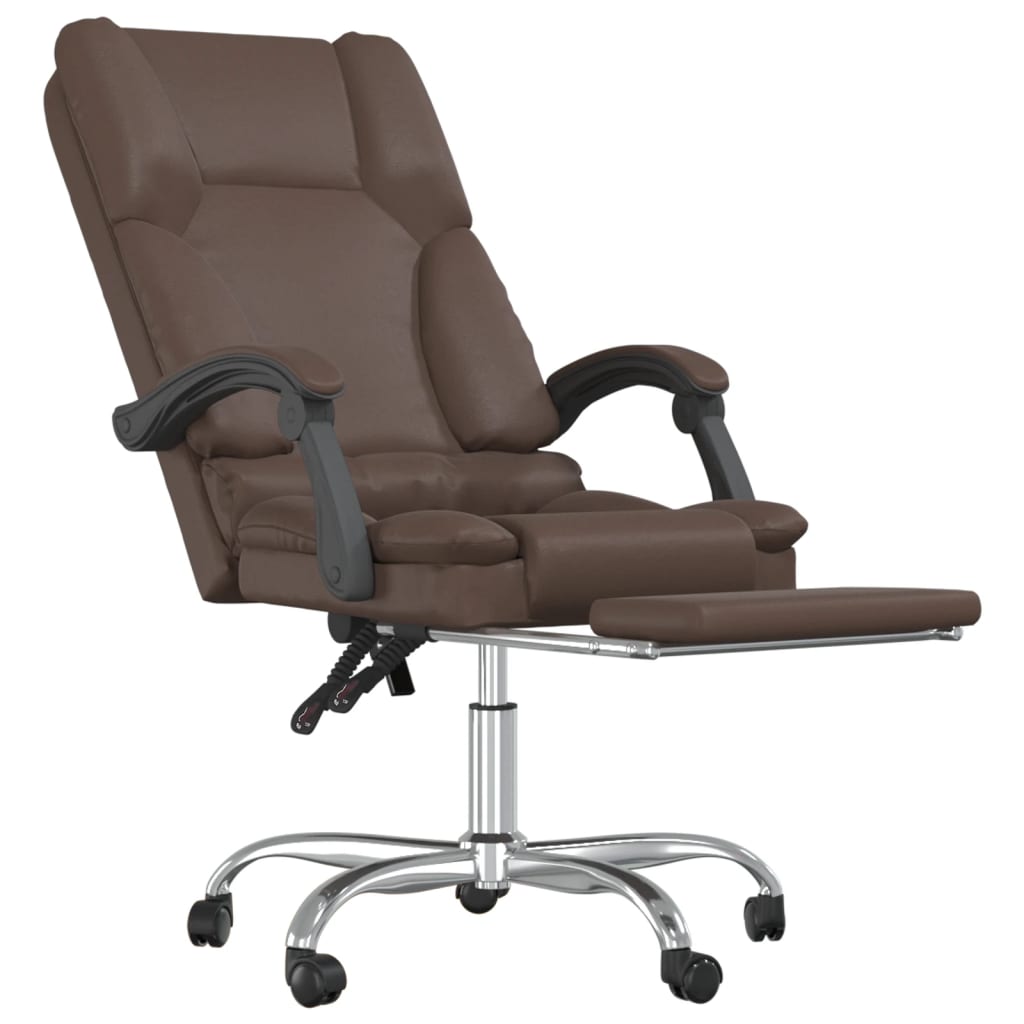 Fauteuil de massage inclinable de bureau Marron Similicuir - XIOS