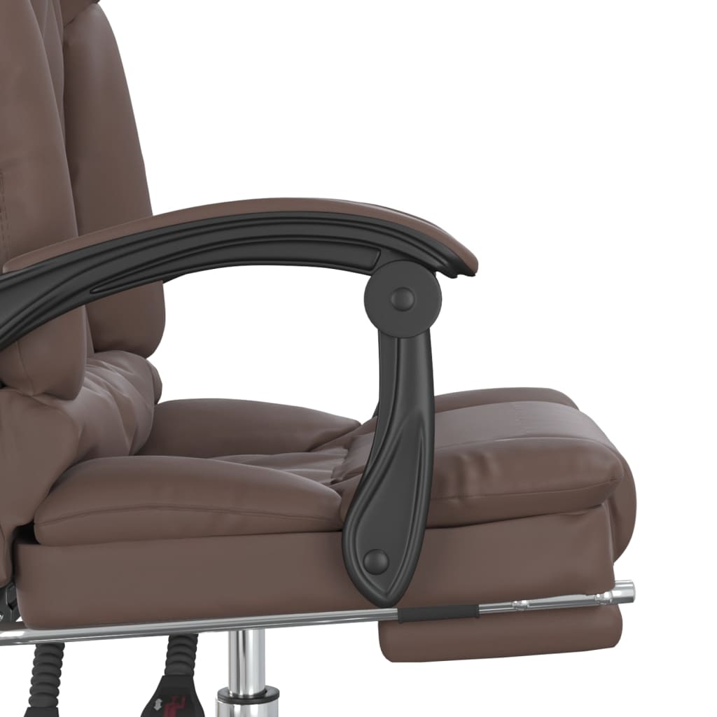 Fauteuil de massage inclinable de bureau Marron Similicuir - XIOS