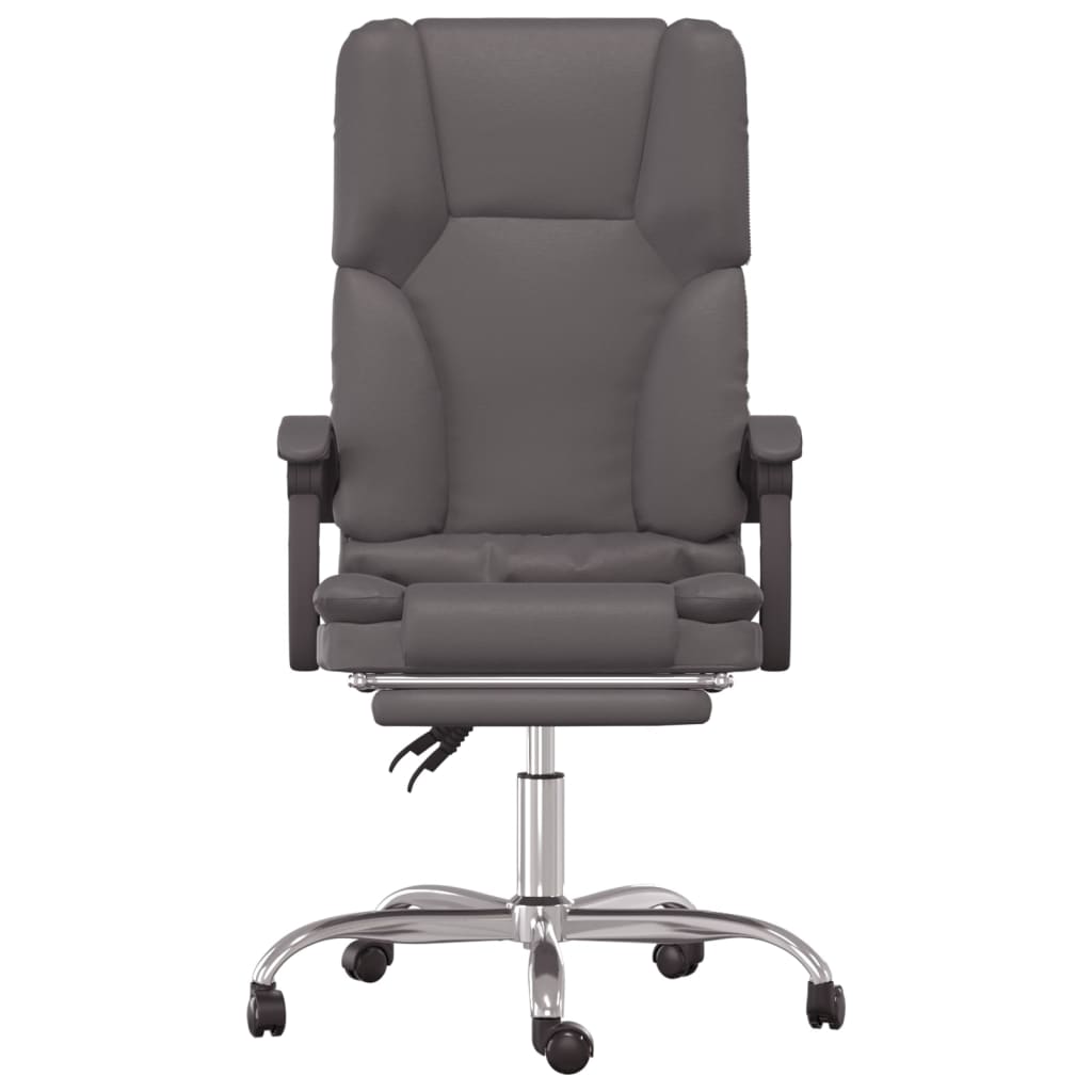 Fauteuil de massage inclinable de bureau Gris Similicuir - XIOS
