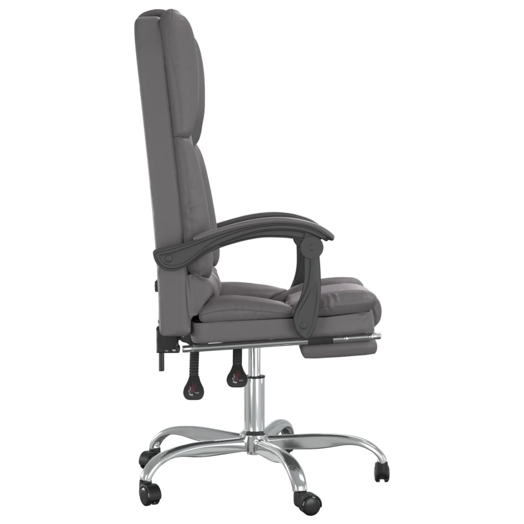 Fauteuil de massage inclinable de bureau Gris Similicuir - XIOS