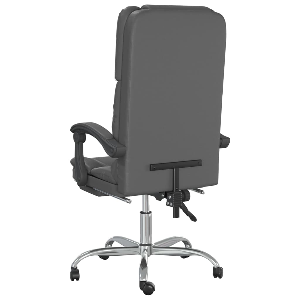 Fauteuil de massage inclinable de bureau Gris Similicuir - XIOS