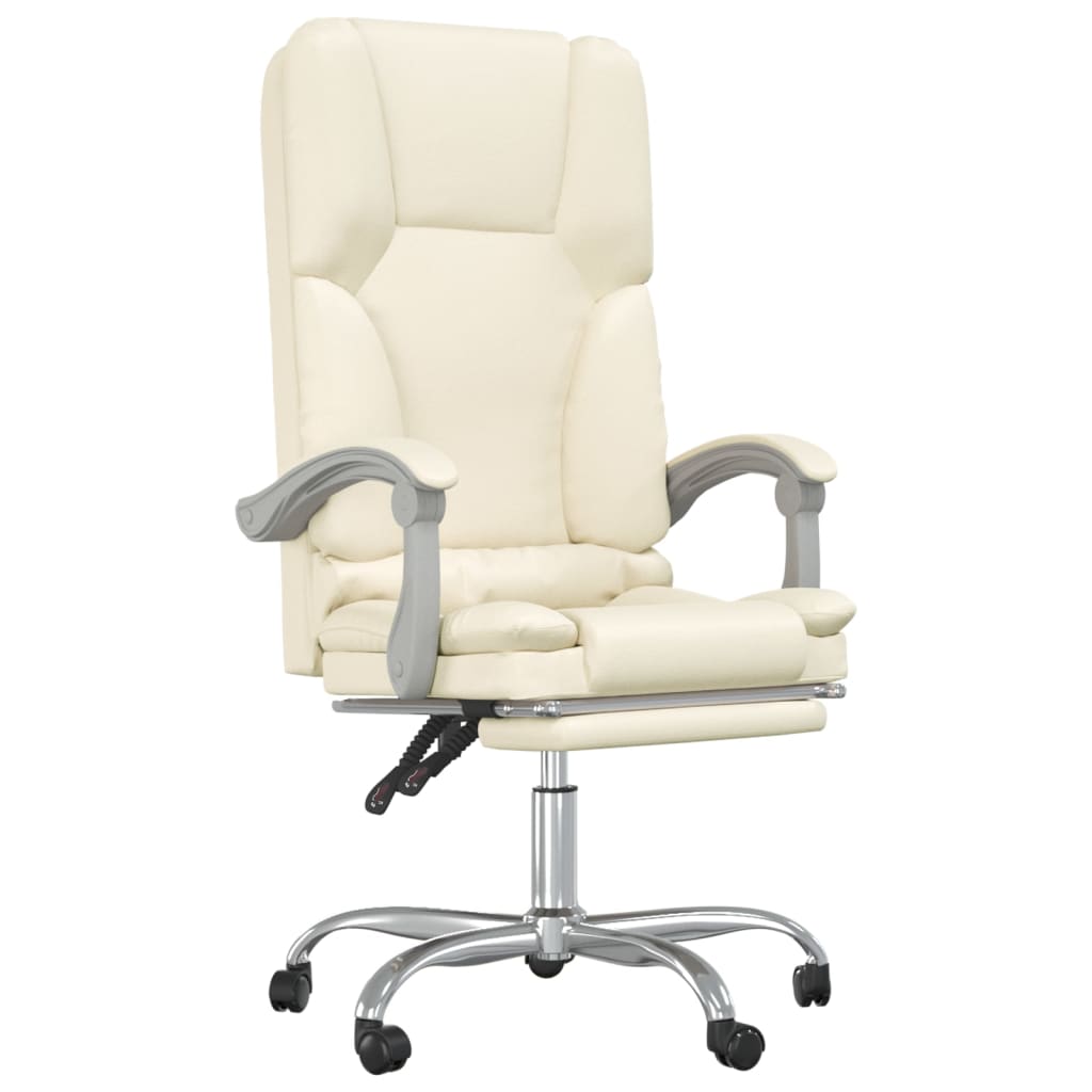Fauteuil de massage inclinable de bureau Crème Similicuir - XIOS