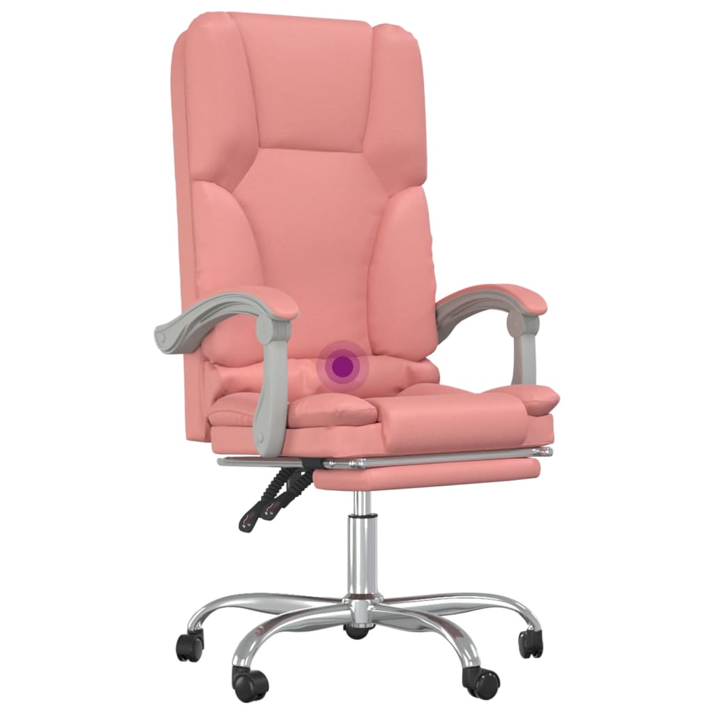 Fauteuil de massage inclinable de bureau Rose Similicuir - XIOS