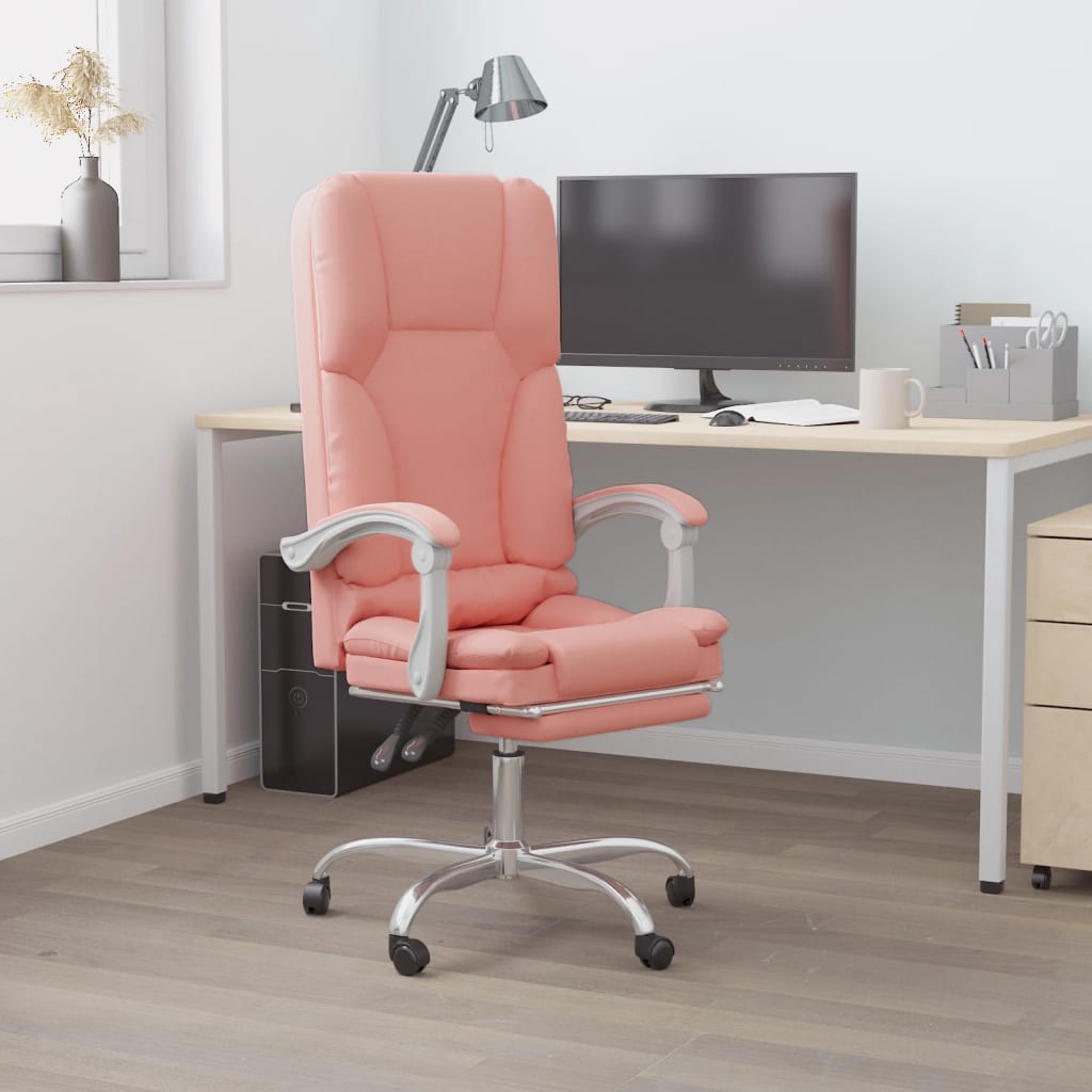Fauteuil de massage inclinable de bureau Rose Similicuir - XIOS