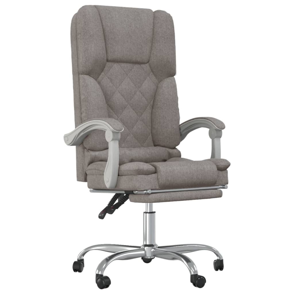 Fauteuil de massage inclinable de bureau Taupe Tissu - XIOS