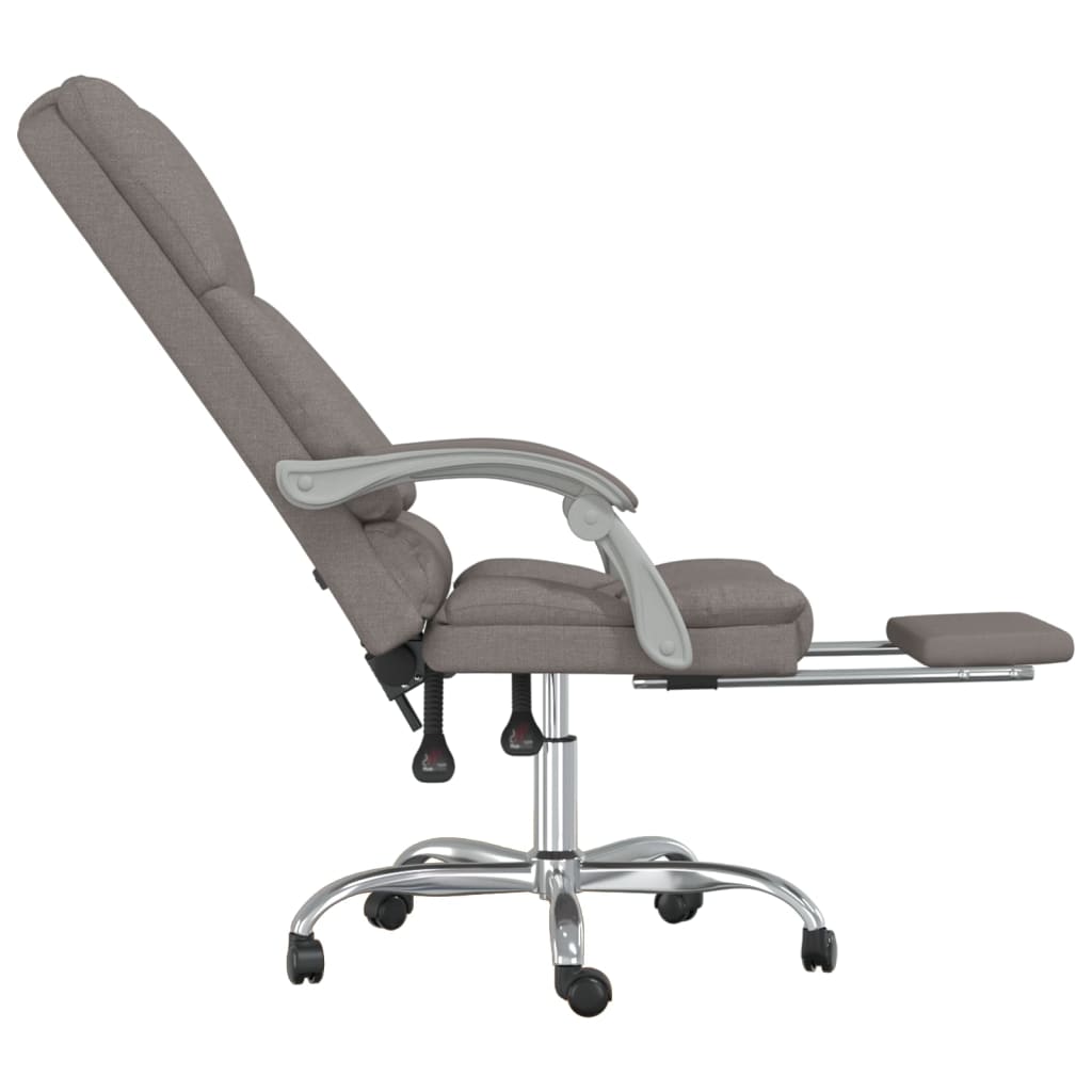 Fauteuil de massage inclinable de bureau Taupe Tissu - XIOS