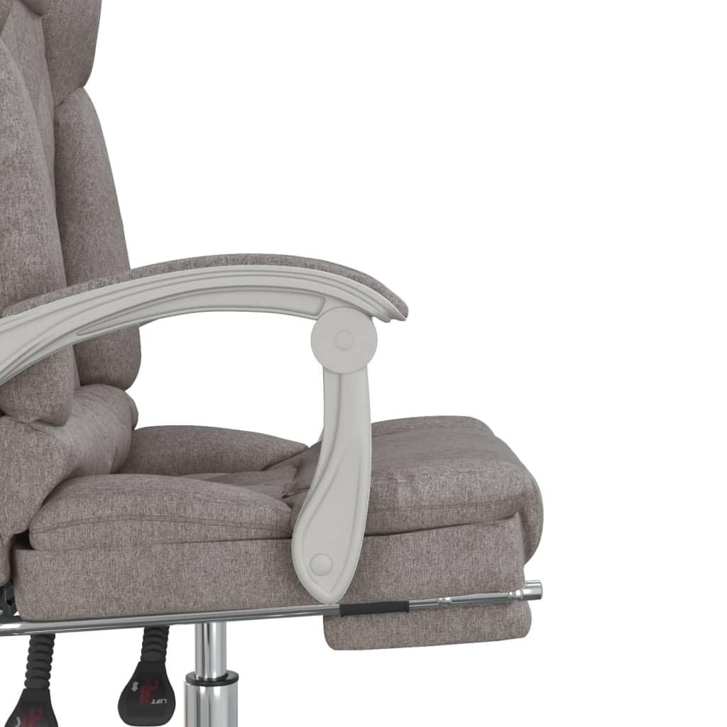 Fauteuil de massage inclinable de bureau Taupe Tissu - XIOS