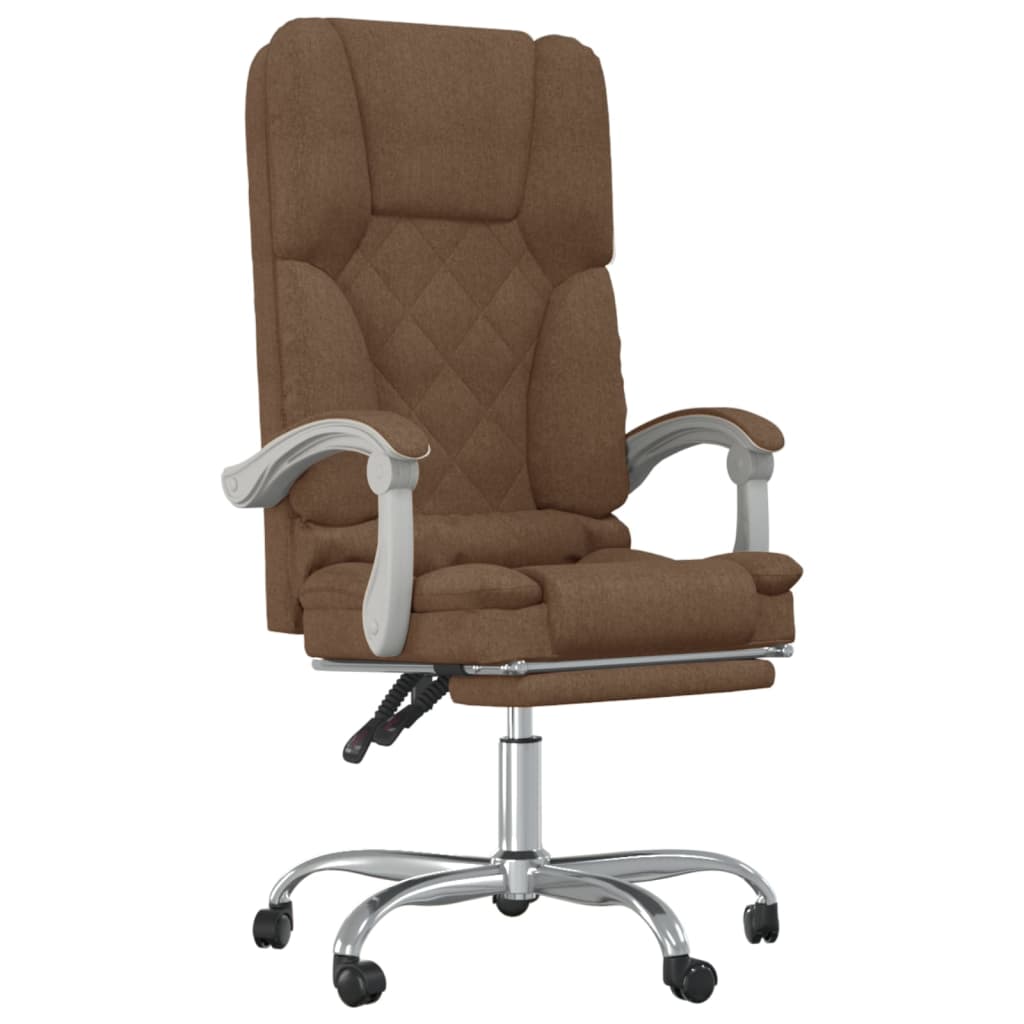 Fauteuil de massage inclinable de bureau Marron Tissu - XIOS