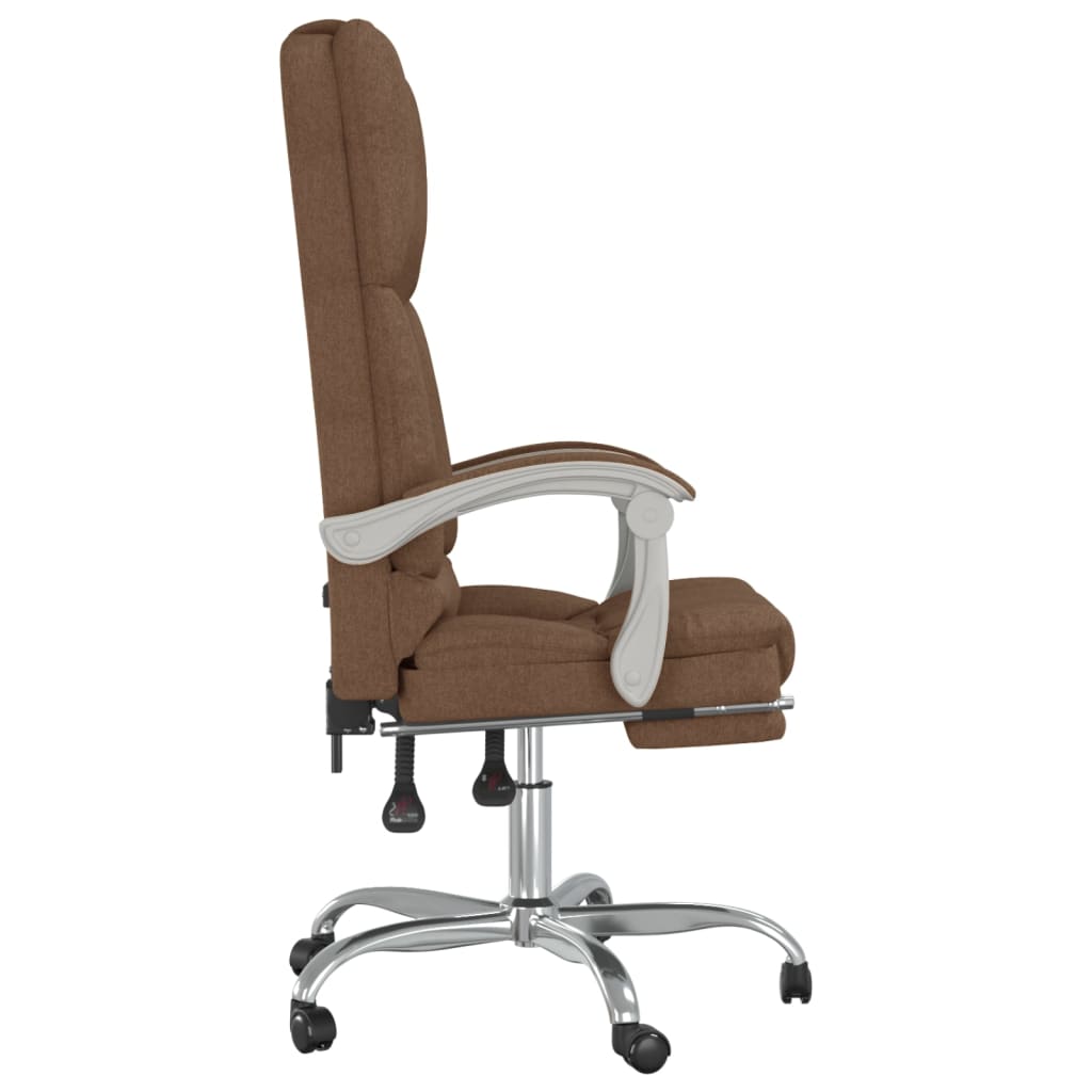Fauteuil de massage inclinable de bureau Marron Tissu - XIOS