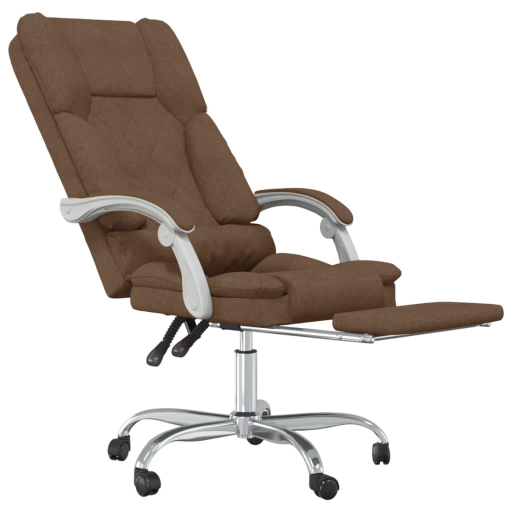 Fauteuil de massage inclinable de bureau Marron Tissu - XIOS