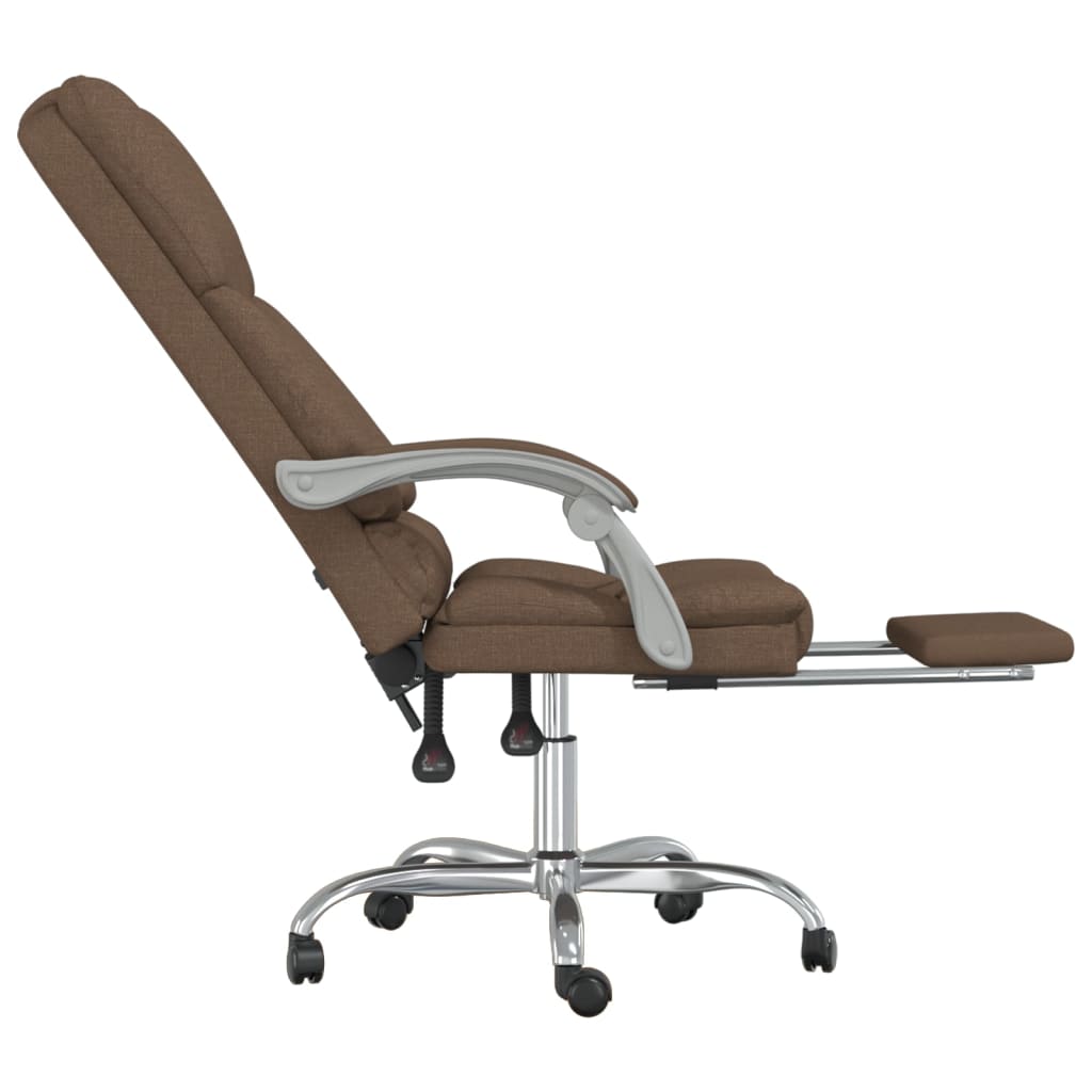 Fauteuil de massage inclinable de bureau Marron Tissu - XIOS