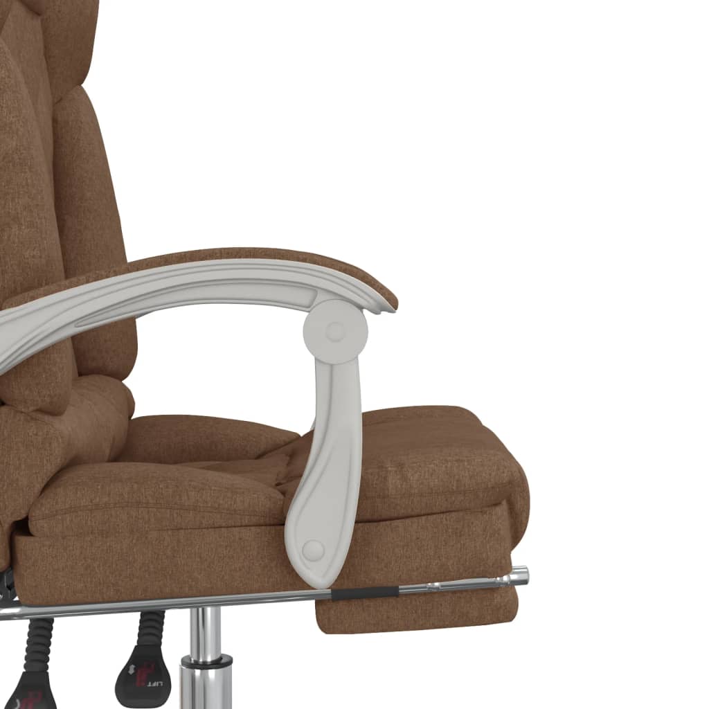 Fauteuil de massage inclinable de bureau Marron Tissu - XIOS