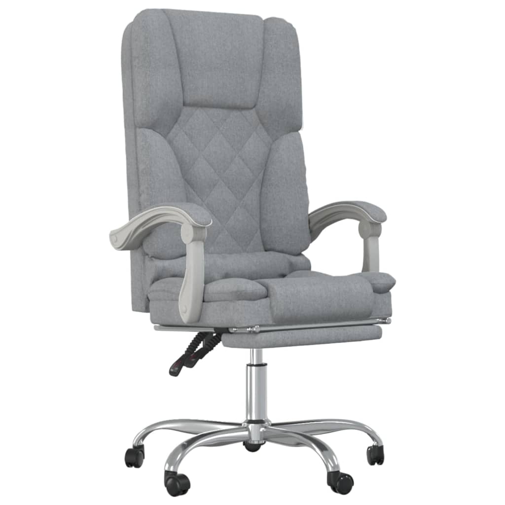 Fauteuil de massage inclinable de bureau Gris clair Tissu - XIOS