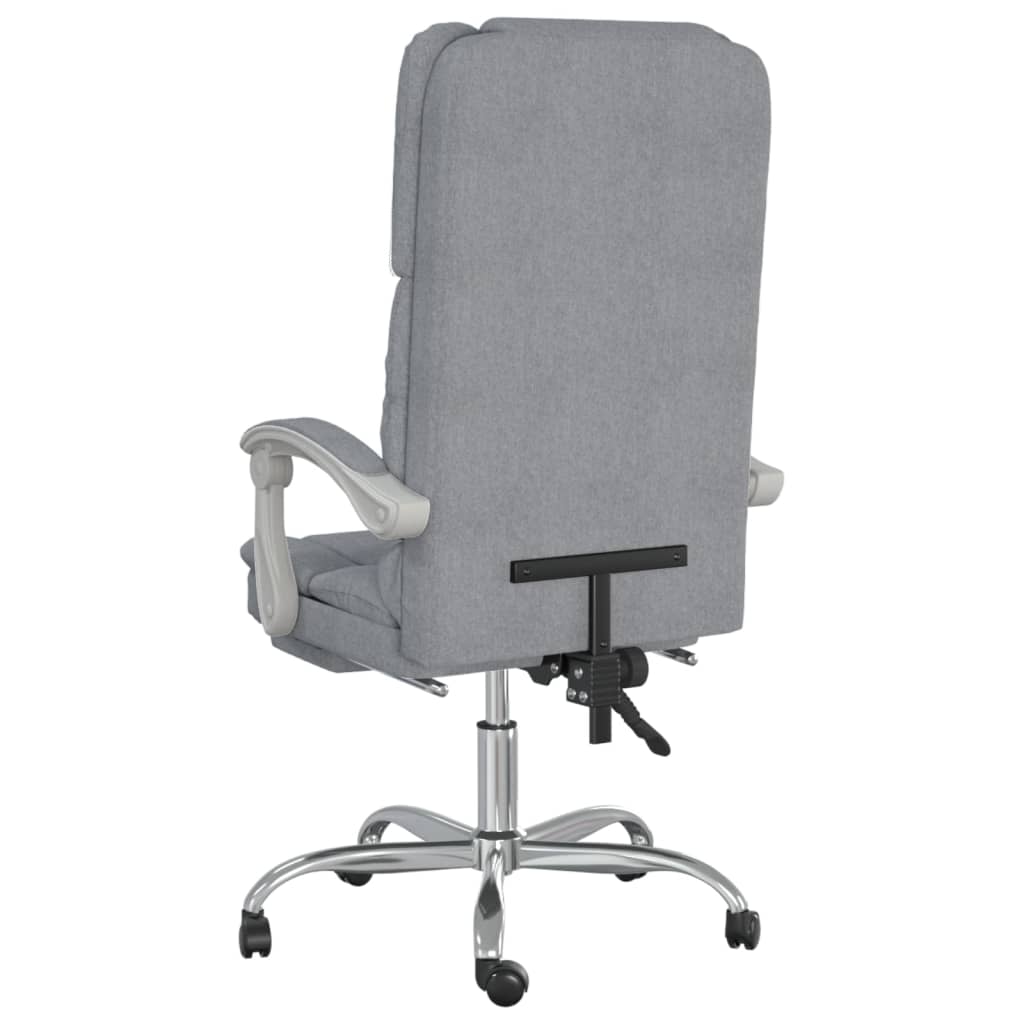 Fauteuil de massage inclinable de bureau Gris clair Tissu - XIOS