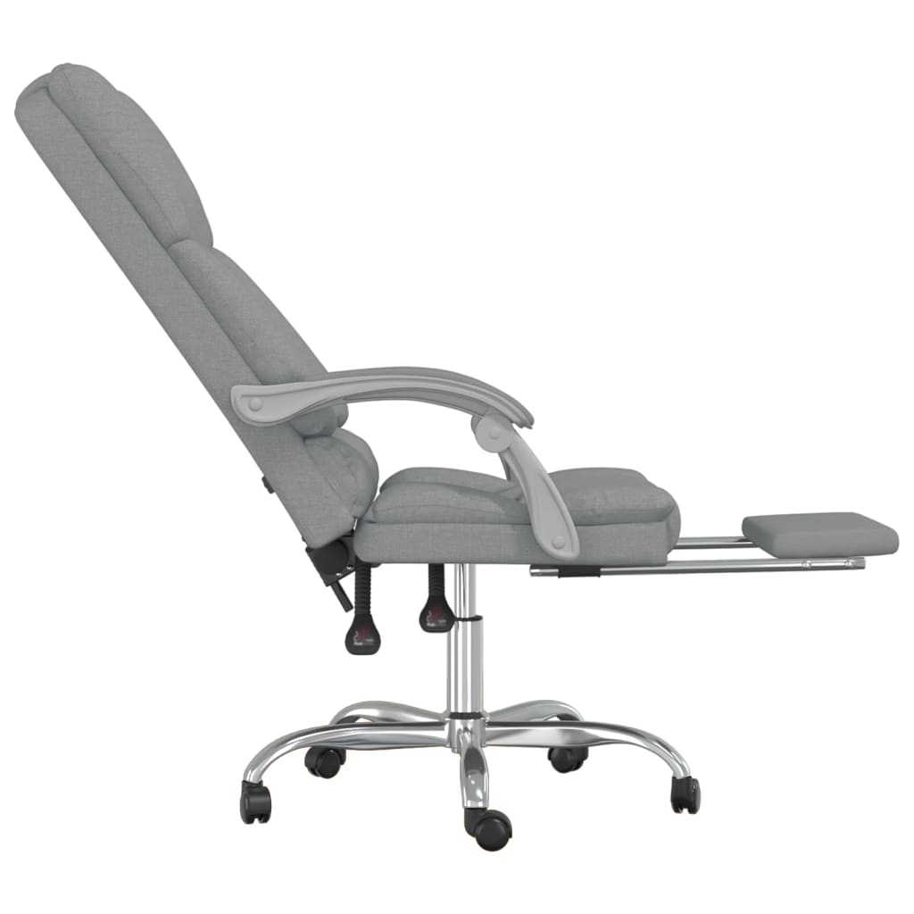 Fauteuil de massage inclinable de bureau Gris clair Tissu - XIOS