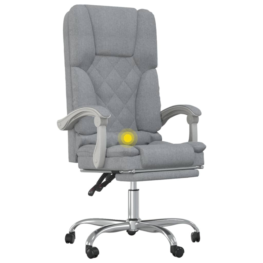 Fauteuil de massage inclinable de bureau Gris clair Tissu - XIOS