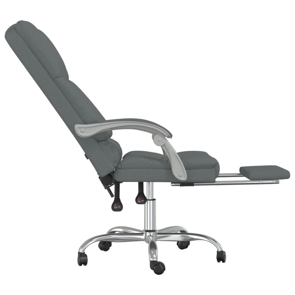 Fauteuil de massage inclinable de bureau Gris foncé Tissu - XIOS