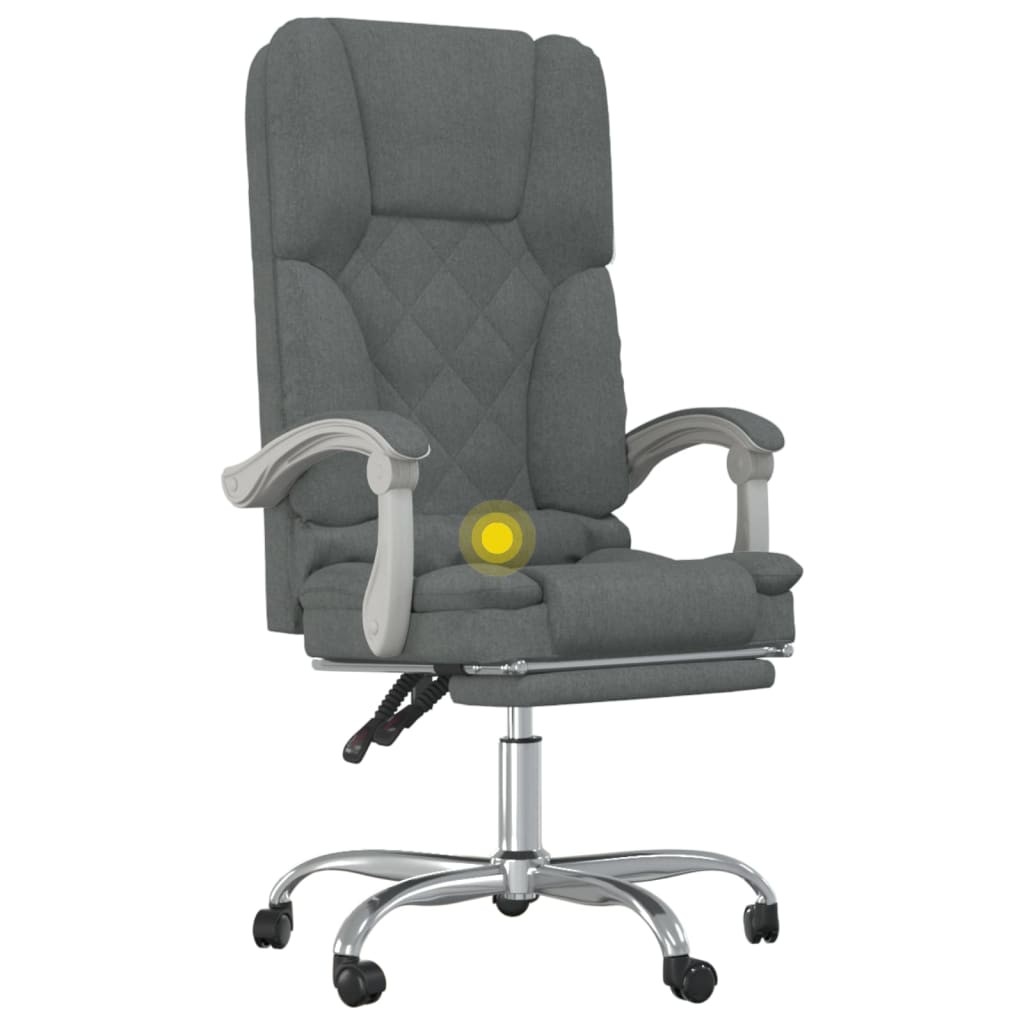 Fauteuil de massage inclinable de bureau Gris foncé Tissu - XIOS