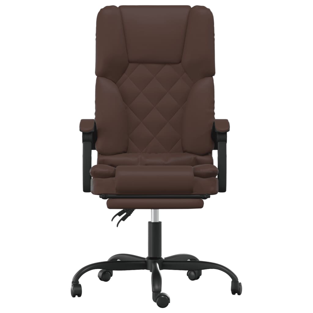 Fauteuil de massage inclinable de bureau Marron Similicuir - XIOS