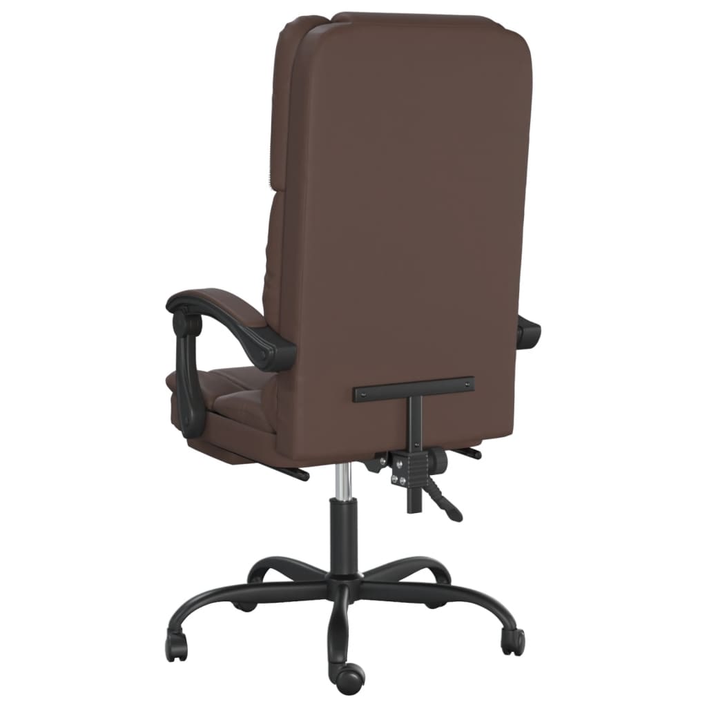 Fauteuil de massage inclinable de bureau Marron Similicuir - XIOS