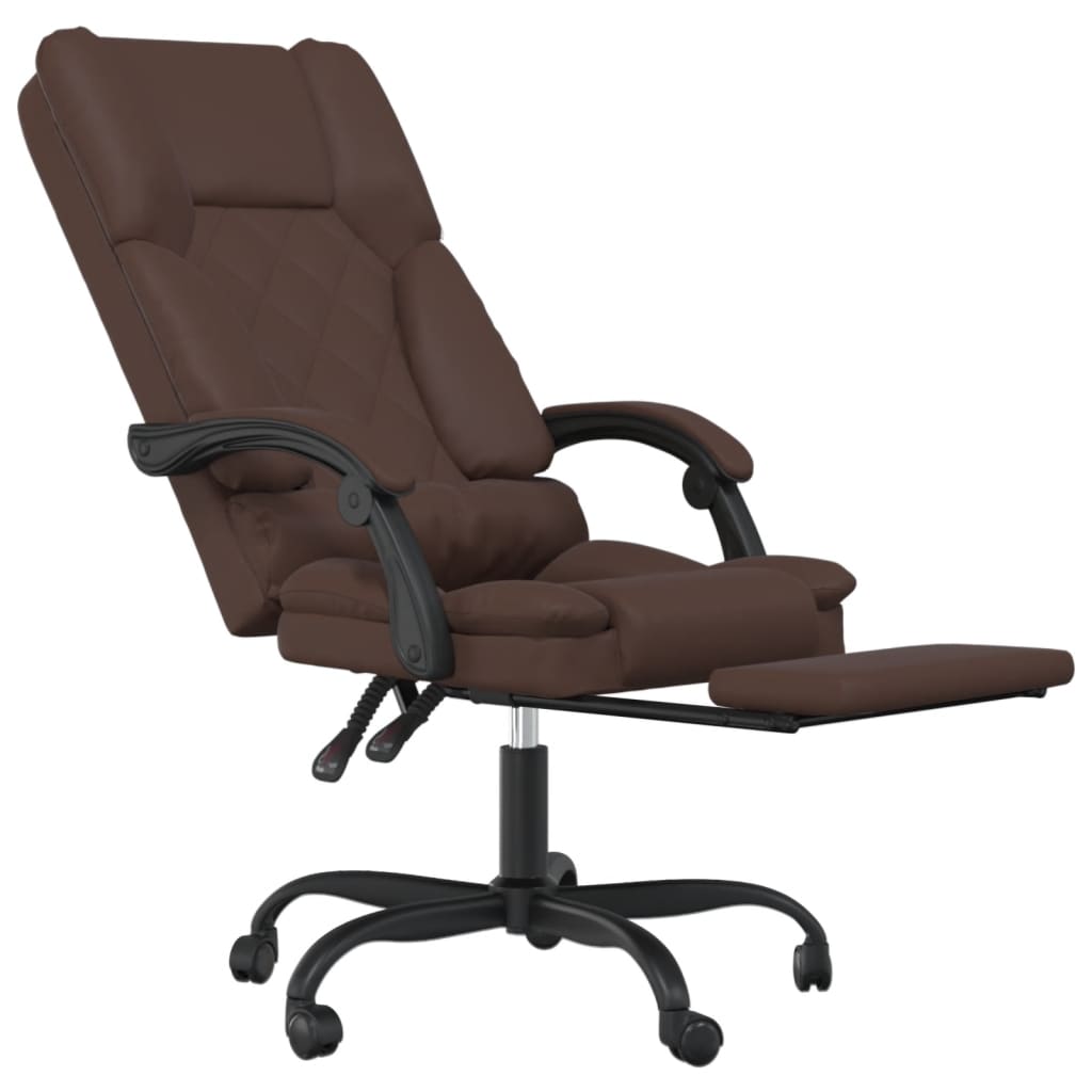 Fauteuil de massage inclinable de bureau Marron Similicuir - XIOS