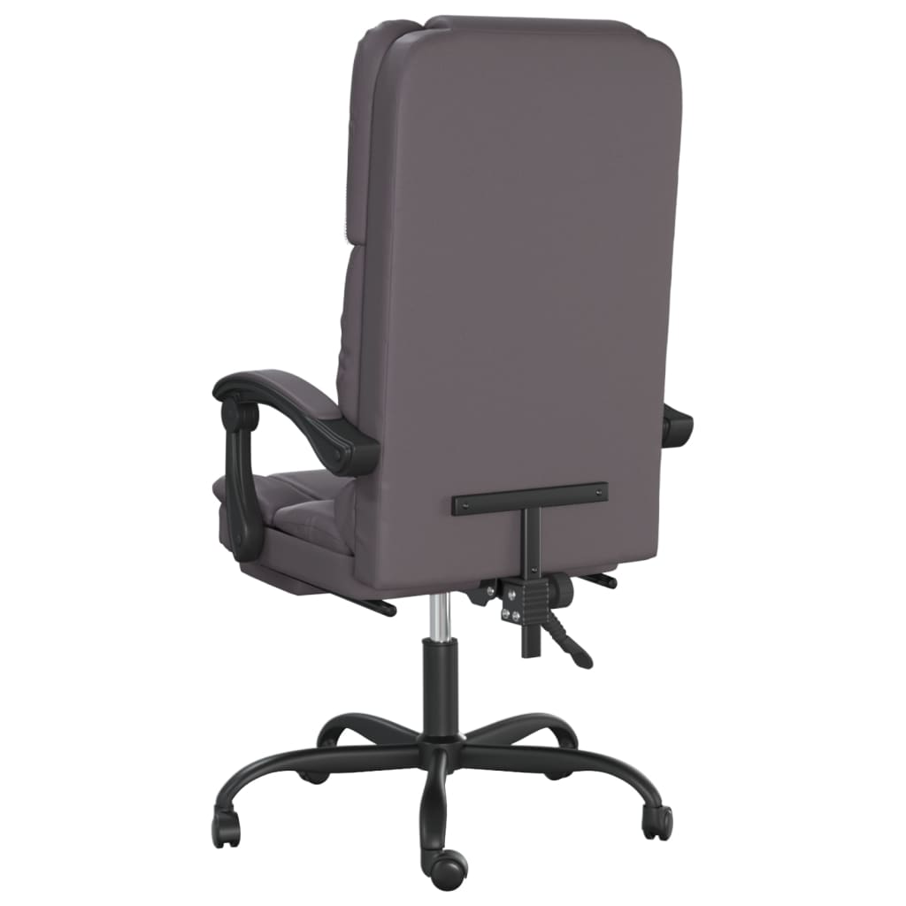 Fauteuil de massage inclinable de bureau Gris Similicuir