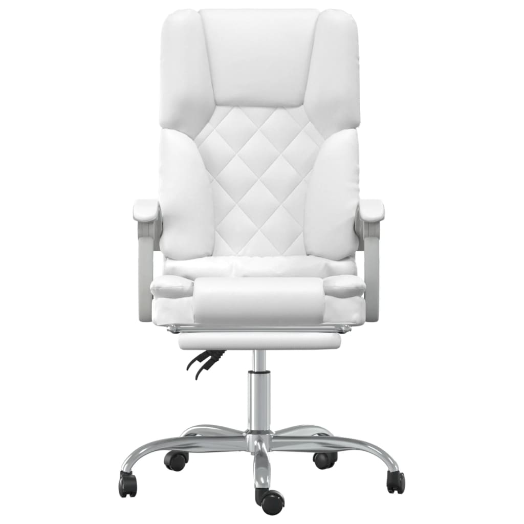 Fauteuil de massage inclinable de bureau Blanc Similicuir - XIOS