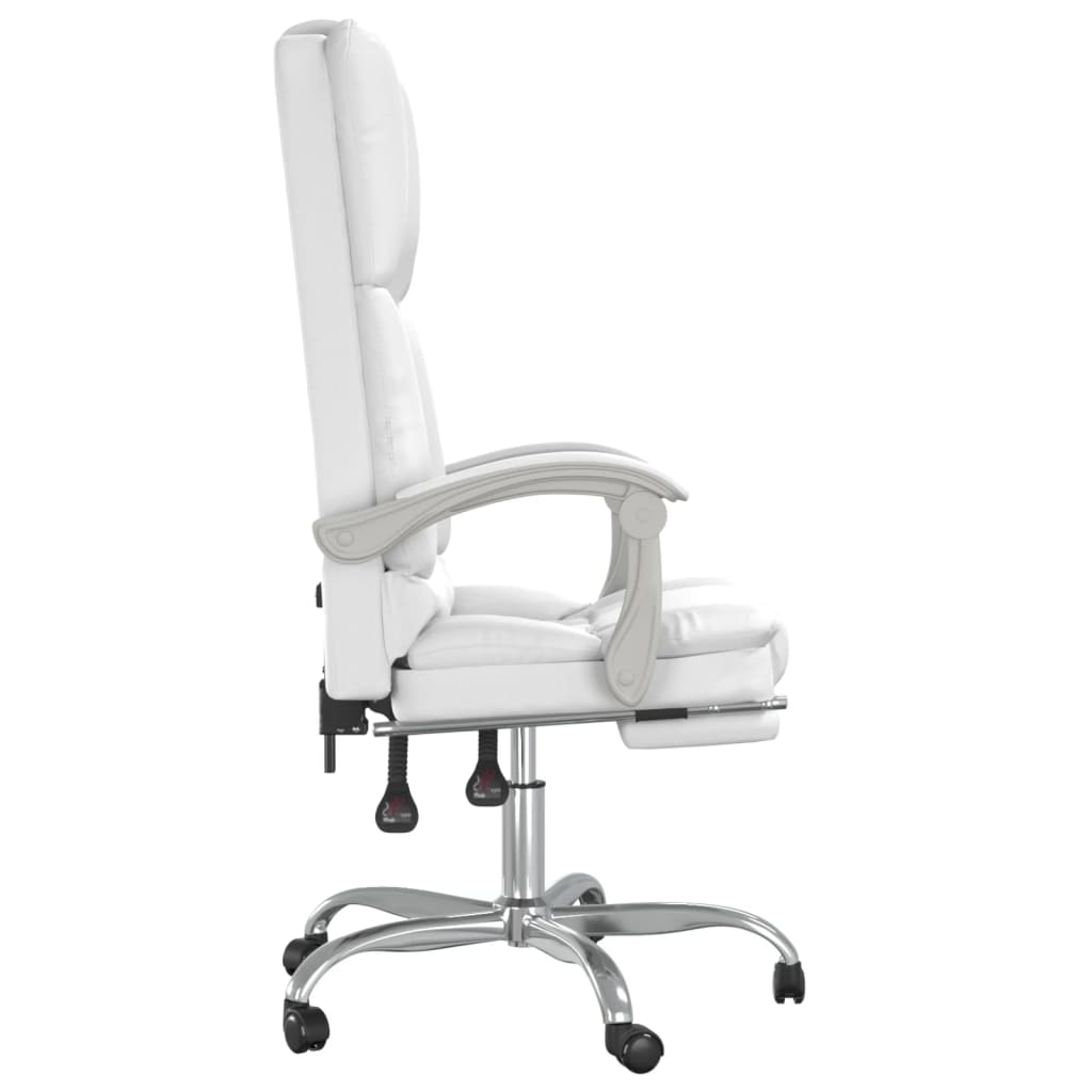 Fauteuil de massage inclinable de bureau Blanc Similicuir - XIOS