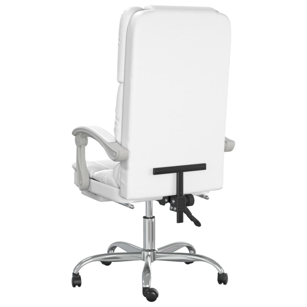 Fauteuil de massage inclinable de bureau Blanc Similicuir - XIOS