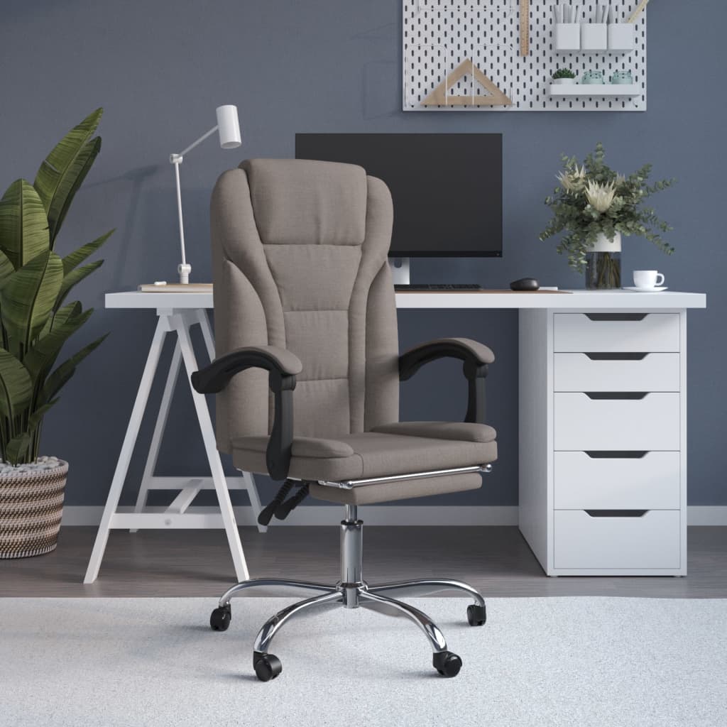 Fauteuil inclinable de bureau Taupe Tissu - XIOS