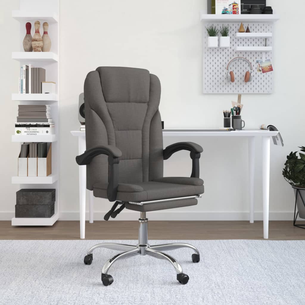 Fauteuil inclinable de bureau Gris foncé Tissu - XIOS