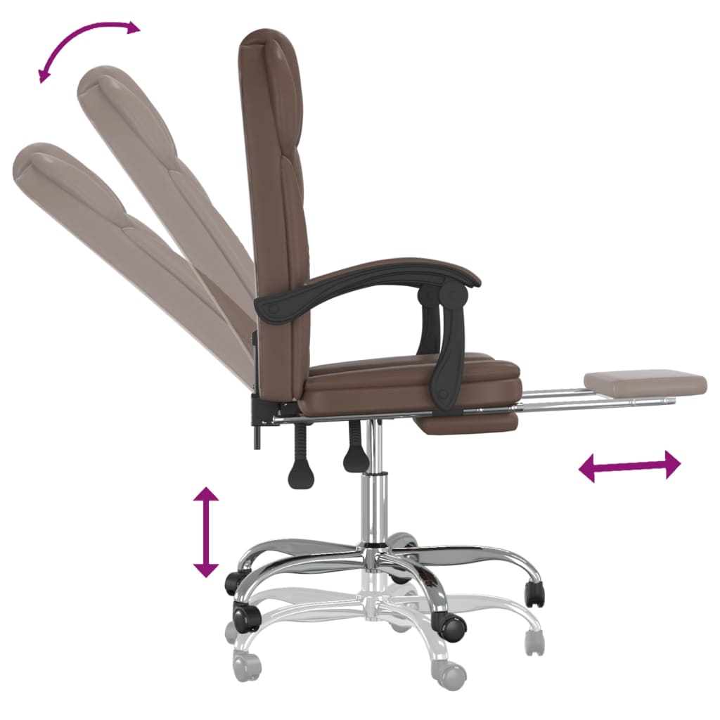 Fauteuil inclinable de bureau Marron Similicuir - XIOS