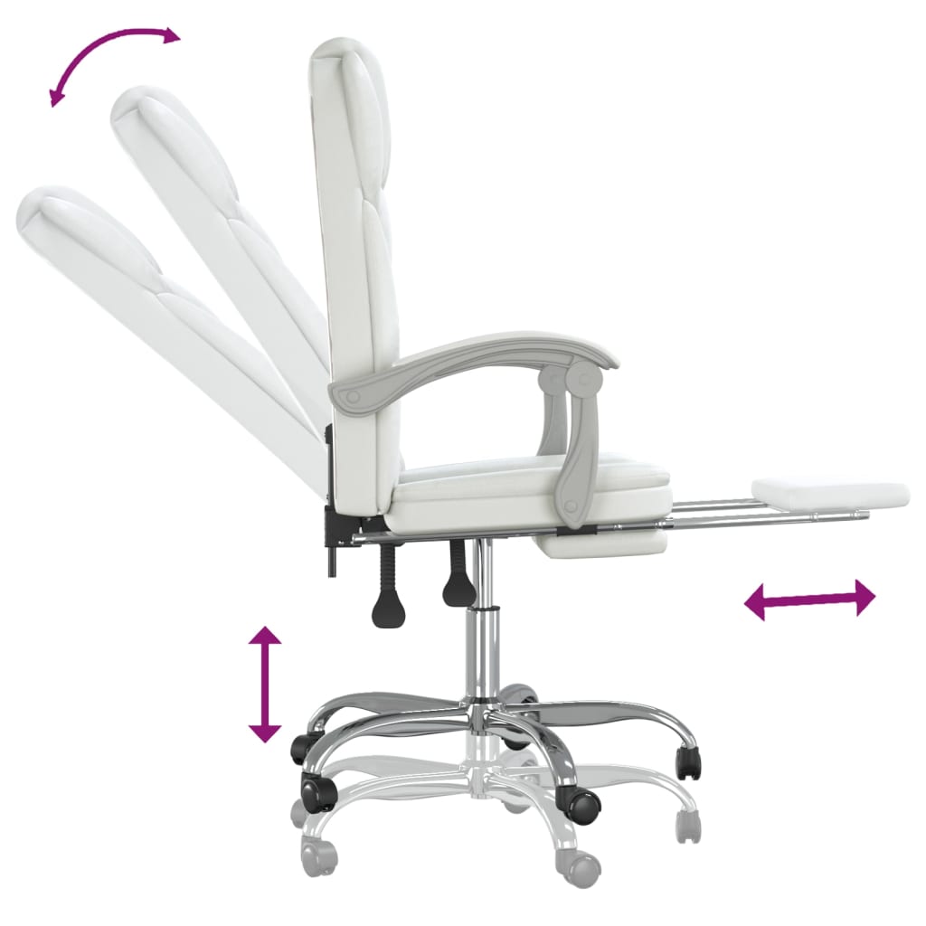 Fauteuil inclinable de bureau Blanc Similicuir - XIOS
