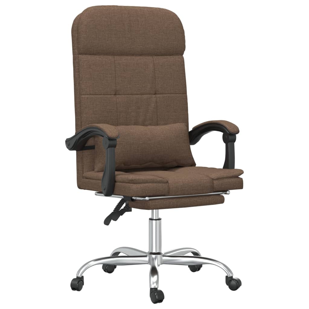 Fauteuil de massage inclinable de bureau Marron Tissu - XIOS