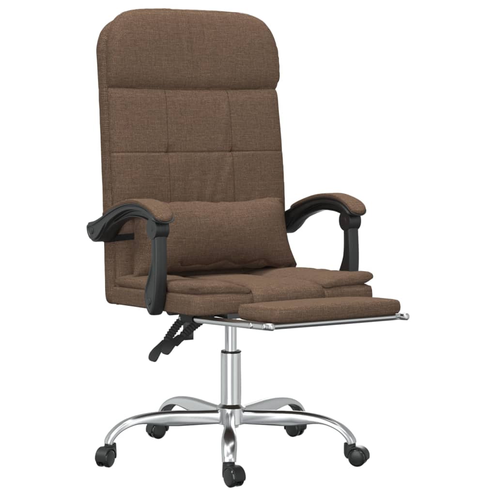 Fauteuil de massage inclinable de bureau Marron Tissu - XIOS