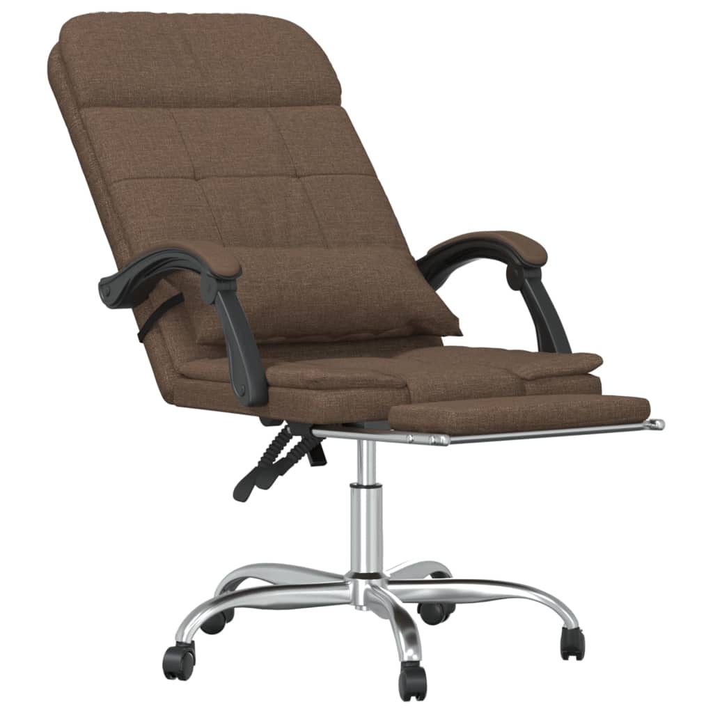 Fauteuil de massage inclinable de bureau Marron Tissu - XIOS