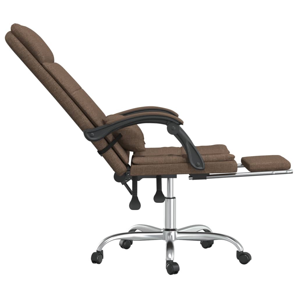 Fauteuil de massage inclinable de bureau Marron Tissu - XIOS