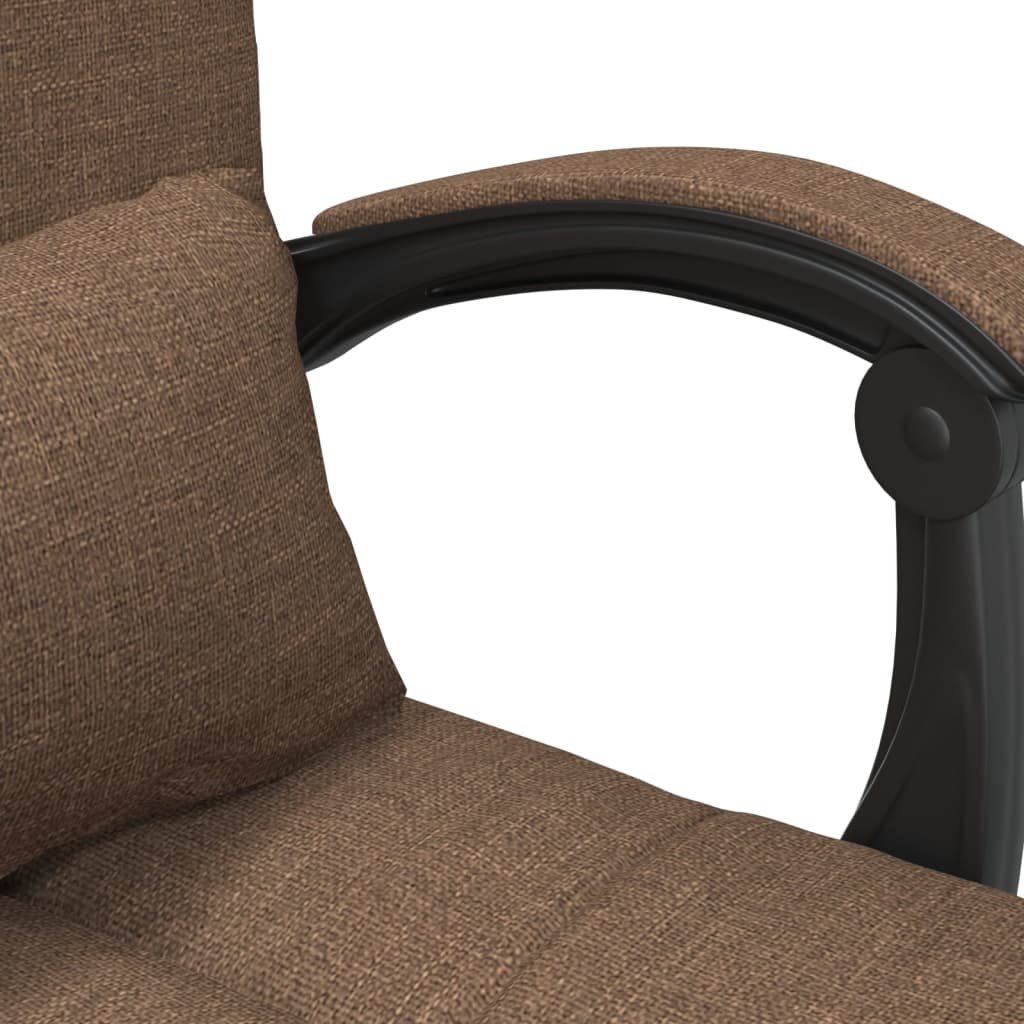 Fauteuil de massage inclinable de bureau Marron Tissu - XIOS