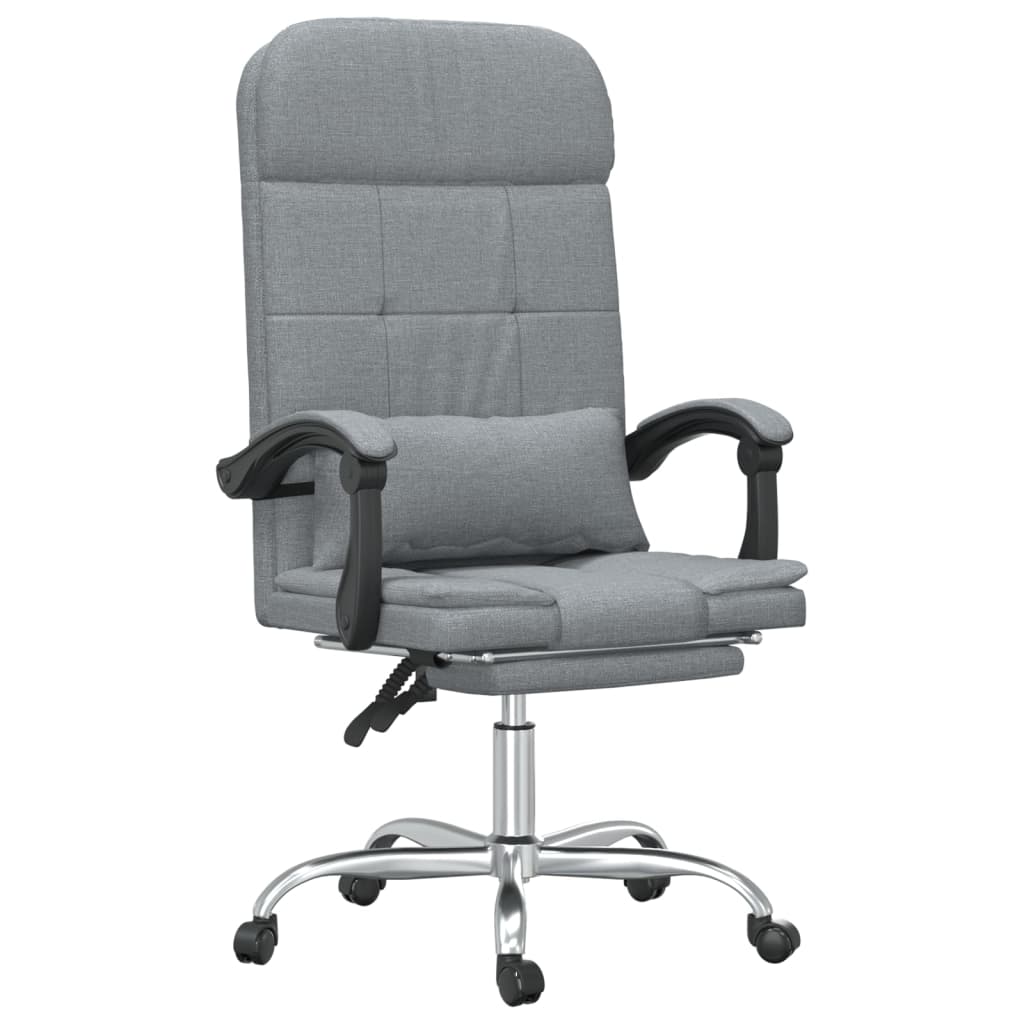 Fauteuil de massage inclinable de bureau Gris clair Tissu - XIOS