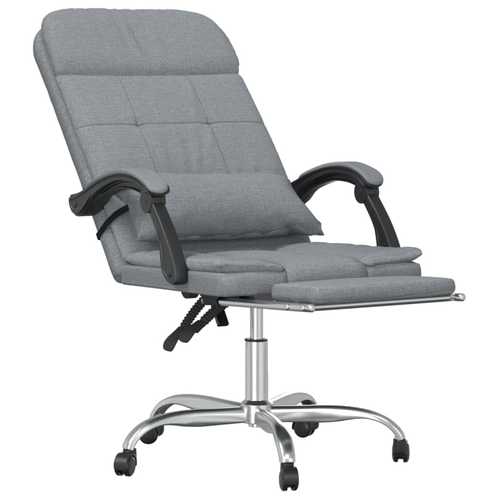 Fauteuil de massage inclinable de bureau Gris clair Tissu - XIOS