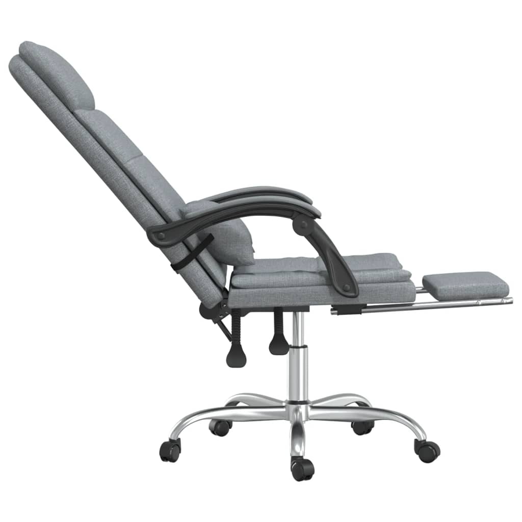 Fauteuil de massage inclinable de bureau Gris clair Tissu - XIOS