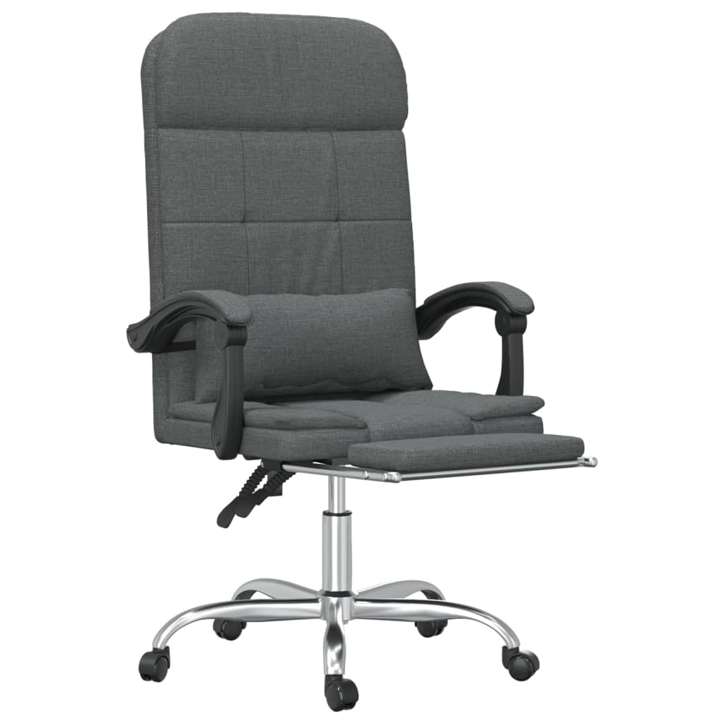 Fauteuil de massage inclinable de bureau Gris foncé Tissu - XIOS