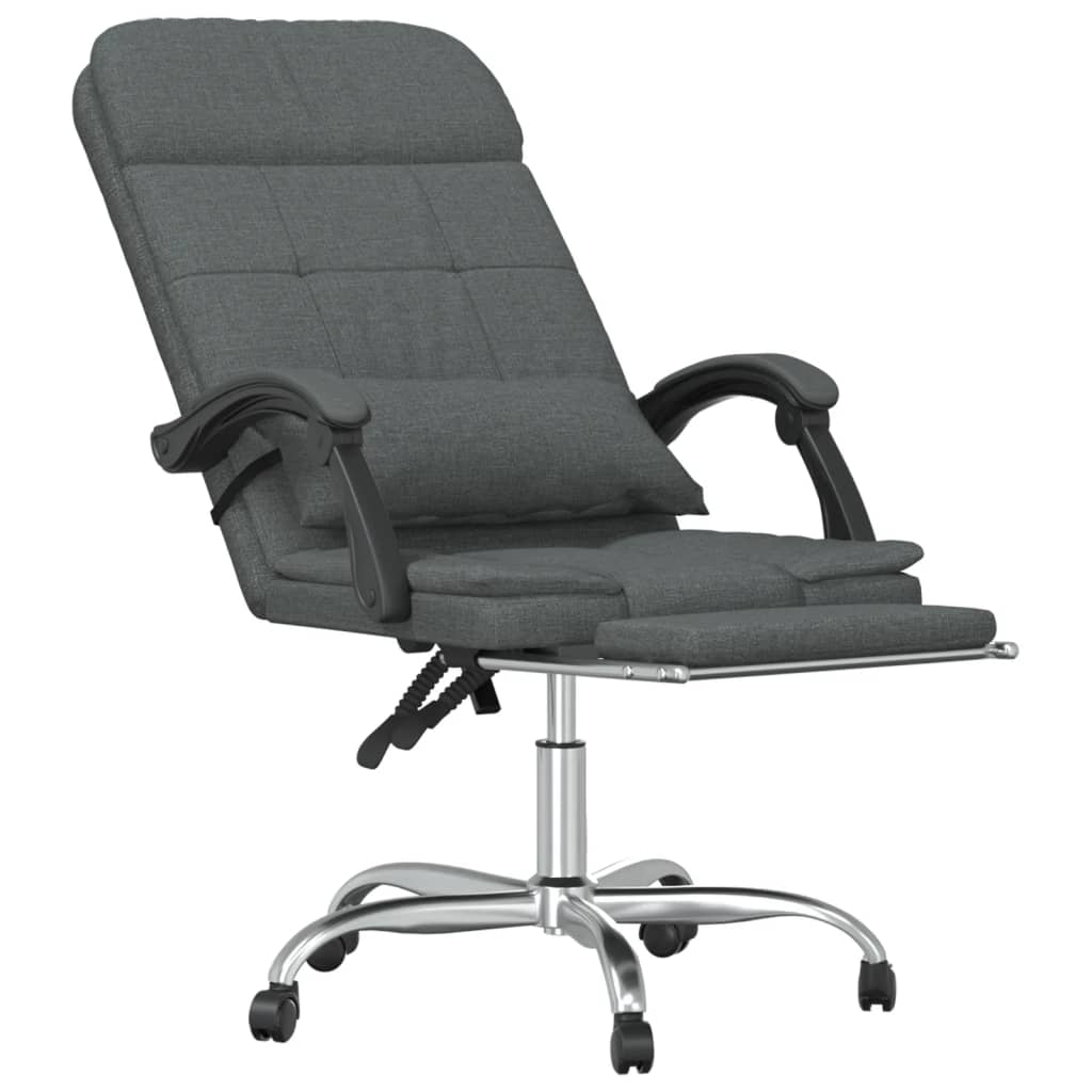 Fauteuil de massage inclinable de bureau Gris foncé Tissu - XIOS